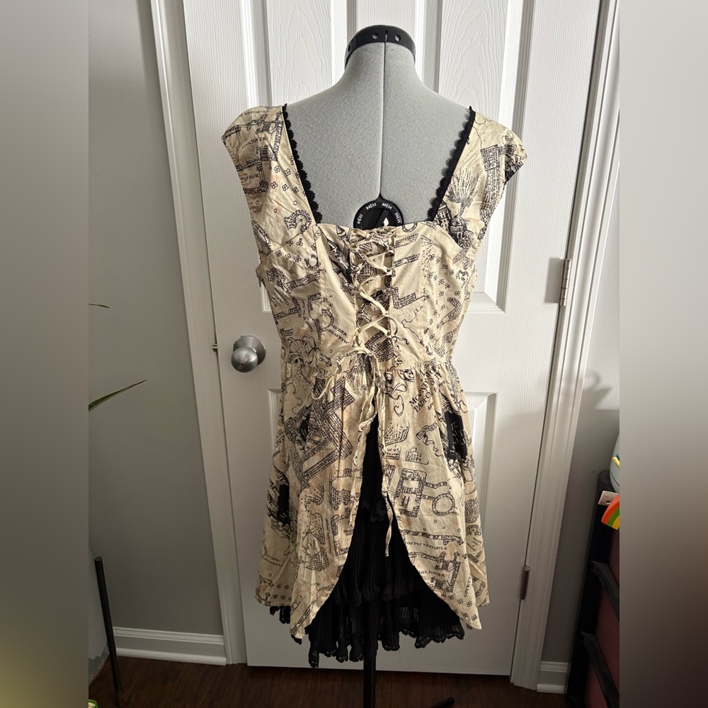 🩵Harry Potter Marauder's Map Dress, Large - Picture 4 of 6